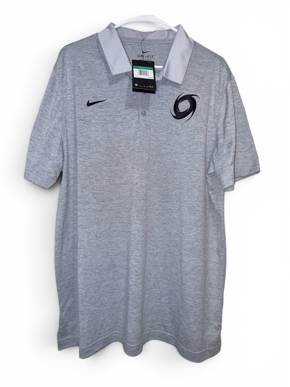 Nike Dri-FIT Porter-Gaud School Cyclones Sideline Polo Gray Men's XL NWT
